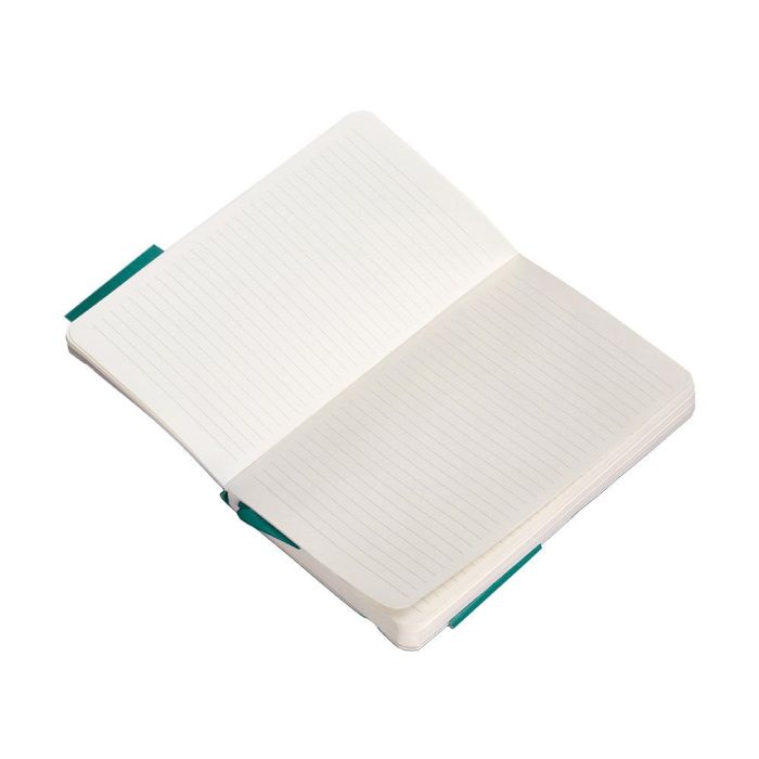 Cuaderno Con Gomilla Antartik Notes Tapa Blanda A6 Rayas Verde Aguamarina 100 Hojas 80 gr Fsc 8