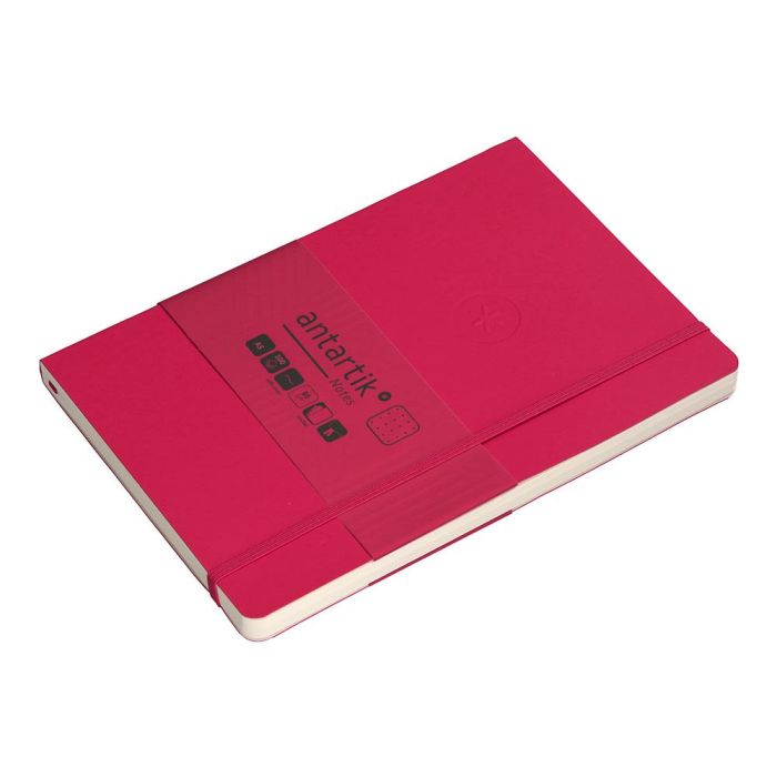 Cuaderno Con Gomilla Antartik Notes Tapa Blanda A5 Hojas Puntos Burdeos 80 Hojas 80 gr Fsc 5