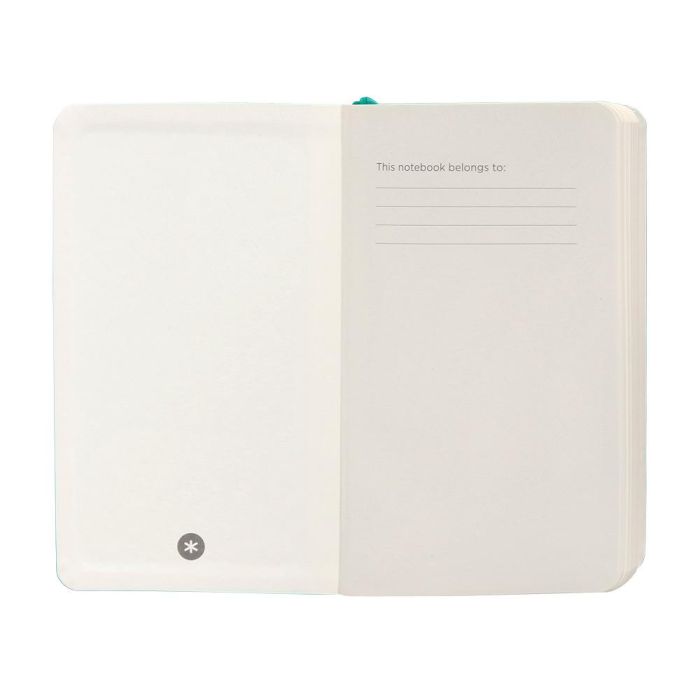 Cuaderno Con Gomilla Antartik Notes Tapa Blanda A6 Rayas Turquesa 100 Hojas 80 gr Fsc 6