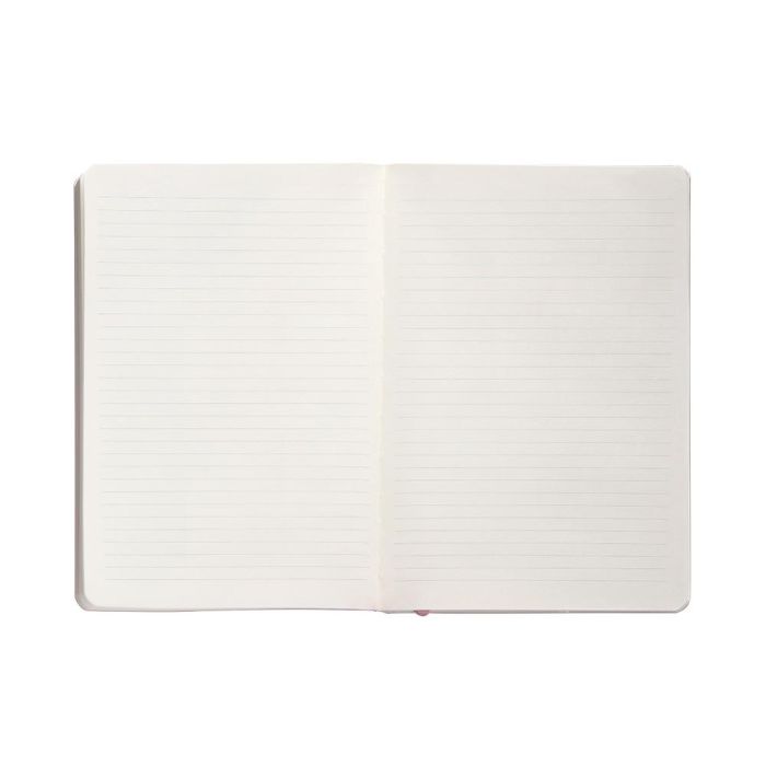 Cuaderno Con Gomilla Antartik Notes Tapa Blanda A5 Hojas Rayas Rosa Pastel 80 Hojas 80 gr Fsc 7