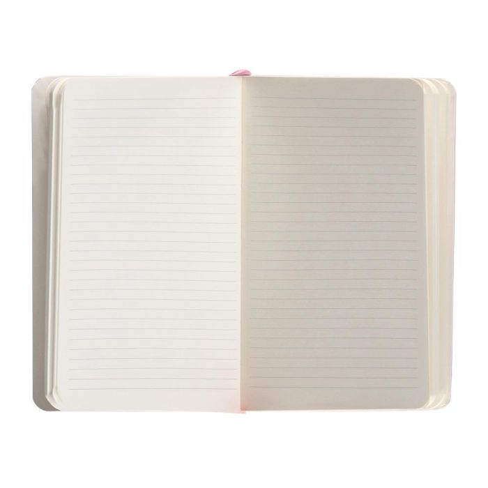 Cuaderno Con Gomilla Antartik Notes Tapa Blanda A6 Rayas Rosa Pastel 100 Hojas 80 gr Fsc 7