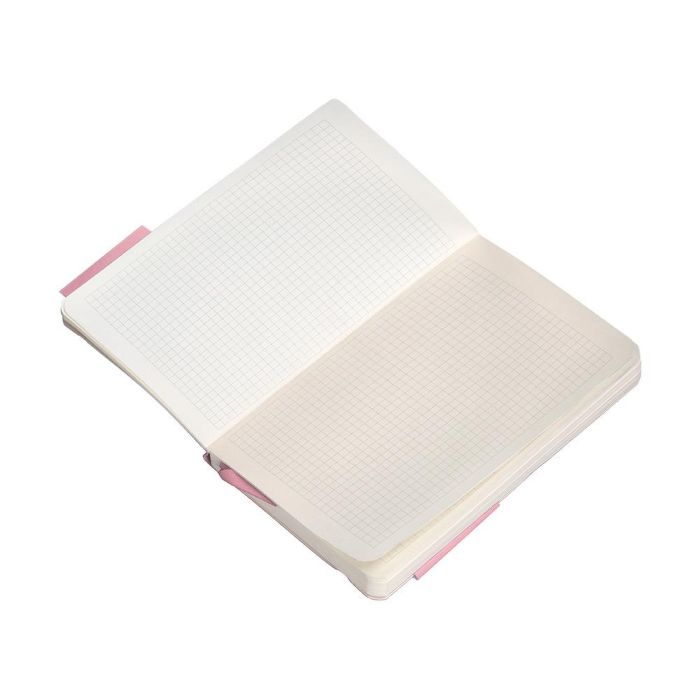 Cuaderno Con Gomilla Antartik Notes Tapa Blanda A6 Cuadricula Rosa Pastel 100 Hojas 80 gr Fsc 8