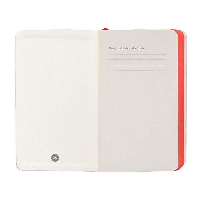 Cuaderno Con Gomilla Antartik Notes Tapa Blanda A6 Rayas Negro Y Rojo 100 Hojas 80 gr Fsc 6