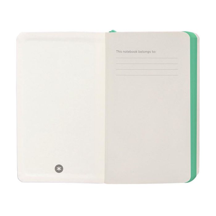 Cuaderno Con Gomilla Antartik Notes Tapa Blanda A6 Hojas Lisas Gris Y Turquesa 100 Hojas 80 gr Fsc 6