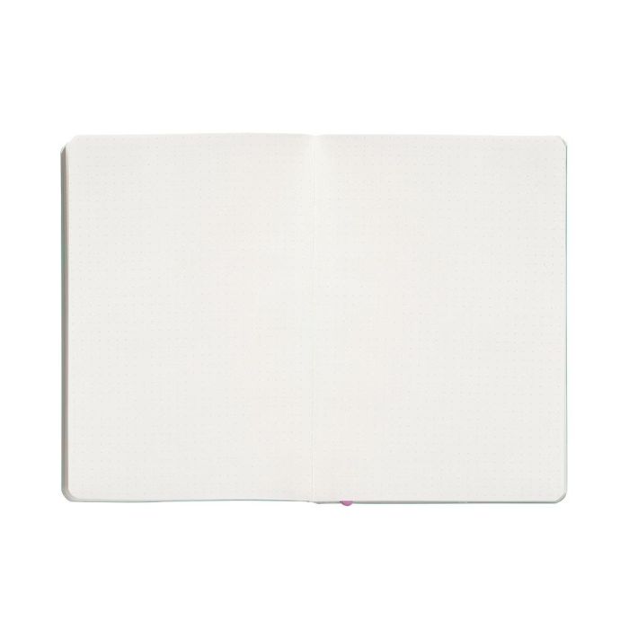 Cuaderno Con Gomilla Antartik Notes Tapa Blanda A5 Hojas Puntos Rosa Y Turquesa 80 Hojas 80 gr Fsc 7