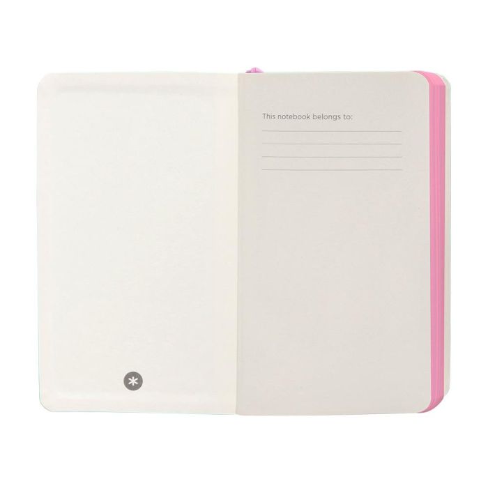 Cuaderno Con Gomilla Antartik Notes Tapa Blanda A6 Rayas Rosa Y Turquesa 100 Hojas 80 gr Fsc 6