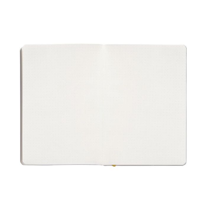 Cuaderno Con Gomilla Antartik Notes Tapa Blanda A5 Hojas Puntos Morado Y Amarillo 80 Hojas 80 gr Fsc 7