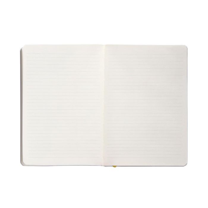 Cuaderno Con Gomilla Antartik Notes Tapa Blanda A5 Hojas Rayas Morado Y Amarillo 80 Hojas 80 gr Fsc 7