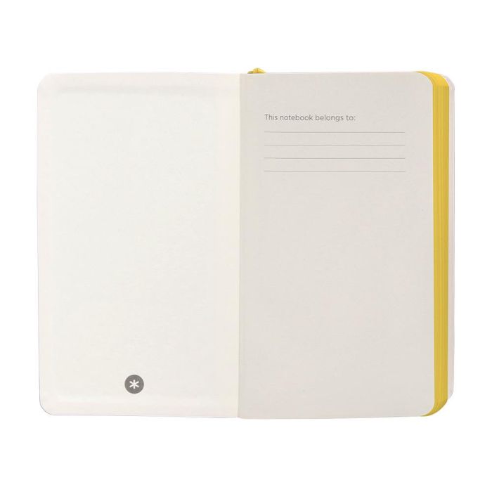 Cuaderno Con Gomilla Antartik Notes Tapa Blanda A6 Rayas Morado Y Amarillo 100 Hojas 80 gr Fsc 6