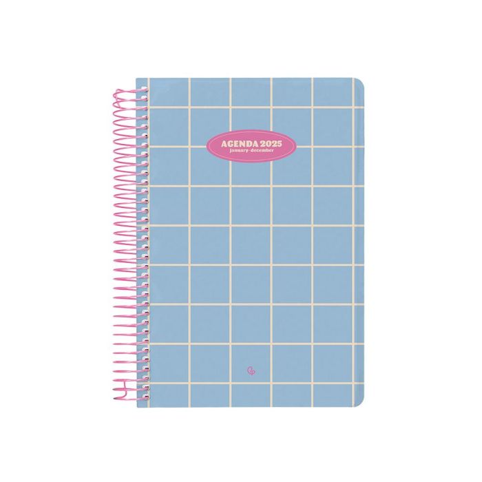 Agenda Espiral Liderpapel Clas Sic A5 2025 Día Página Light Color Azul Papel 70 gr 1