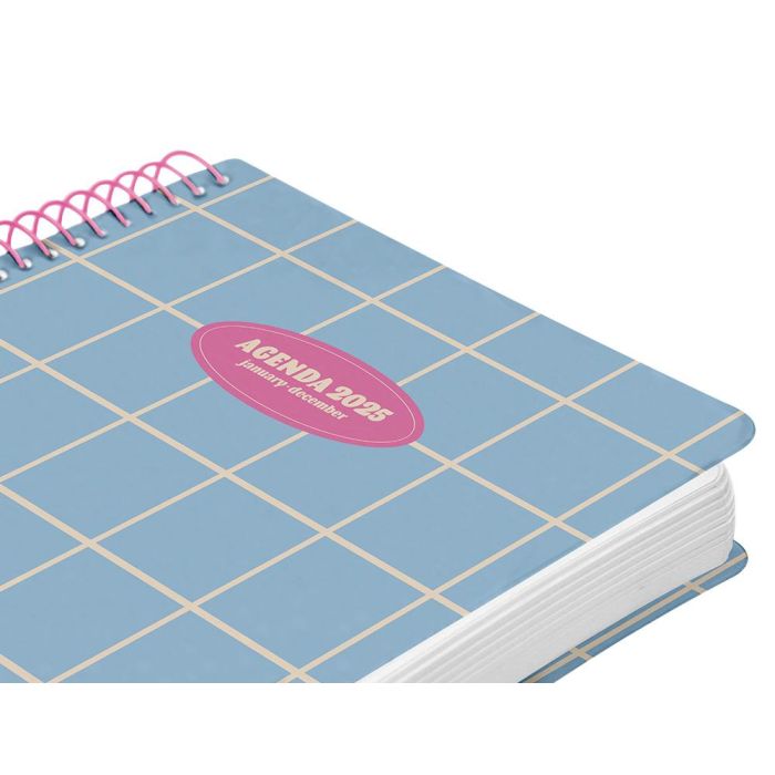 Agenda Espiral Liderpapel Clas Sic A5 2025 Día Página Light Color Azul Papel 70 gr 6