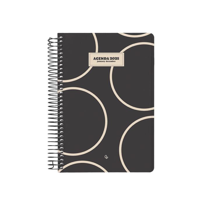 Agenda Espiral Liderpapel Clas Sic A5 2025 Semana Vista Blanco Y Negro 2 Papel 70 gr 1