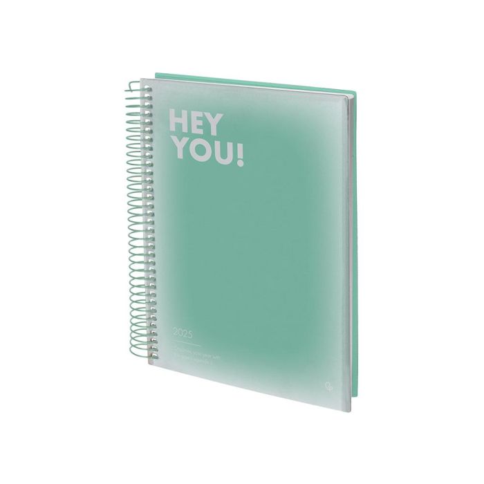 Agenda Espiral Liderpapel Gazi A5 2025 Día Página Color Verde Papel 70 gr 3