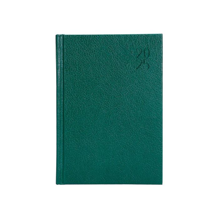 Agenda Encuadernada Liderpapel Corfu A5 2025 Día Página Color Verde Papel 60 gr 1