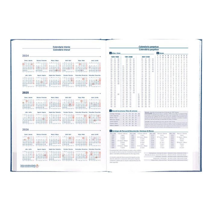 Agenda Encuadernada Liderpapel Creta A5 2025 Semana Vista Azul Papel 70 gr 7 Agenda Encuadernada Liderpapel Creta A5 2025 Semana Vista Azul Papel 70 gr 7