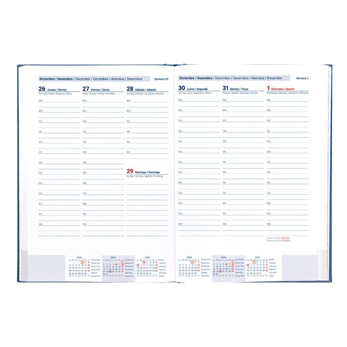 Agenda Encuadernada Liderpapel Creta A5 2025 Semana Vista Azul Papel 70 gr 8 Agenda Encuadernada Liderpapel Creta A5 2025 Semana Vista Azul Papel 70 gr 8