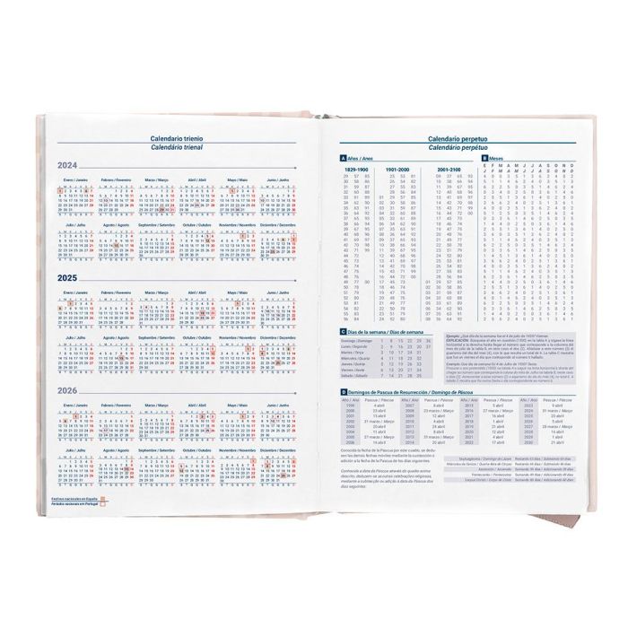 Agenda Encuadernada Liderpapel Nomi A6 2025 Día Página Flores Papel 70 gr 7