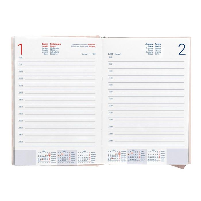 Agenda Encuadernada Liderpapel Nomi A6 2025 Día Página Flores Papel 70 gr 8