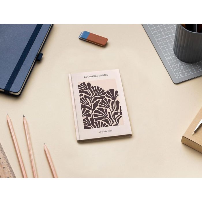 Agenda Encuadernada Liderpapel Nomi A6 2025 Día Página Flores Papel 70 gr 10