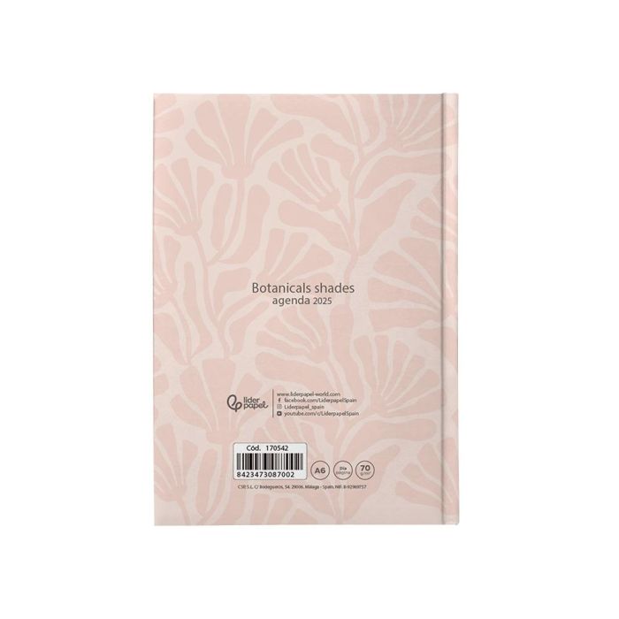 Agenda Encuadernada Liderpapel Nomi A6 2025 Día Página Flores Papel 70 gr 2