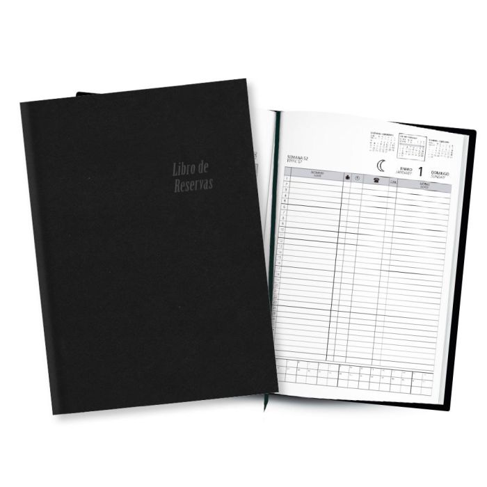 Agenda Encuadernada Liderpapel Reservas A4 2025 Día Página Color Negro Papel 100 gr 3