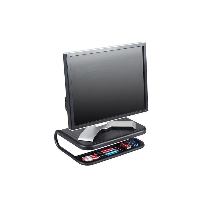 Soporte Q-Connect Para Portatil Y Monitor De Pc Con Bandeja Organizadora Color Negro 380x295X110 mm 2