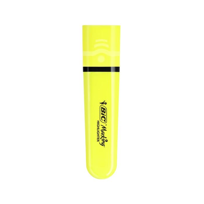 Rotulador Bic Flat Fluorescente Amarillo Neon Caja De 12 Unidades