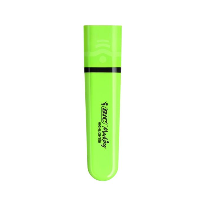 Caja de Marcadores Fluorescentes Bic Highlighter Flat Neón/ 12 unidades/ Verdes