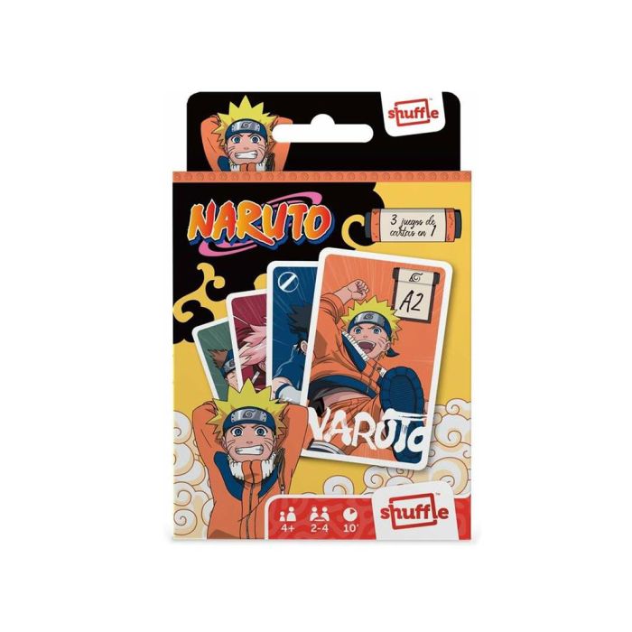 Baraja De Cartas Shuffle Infantil Naruto 3+1