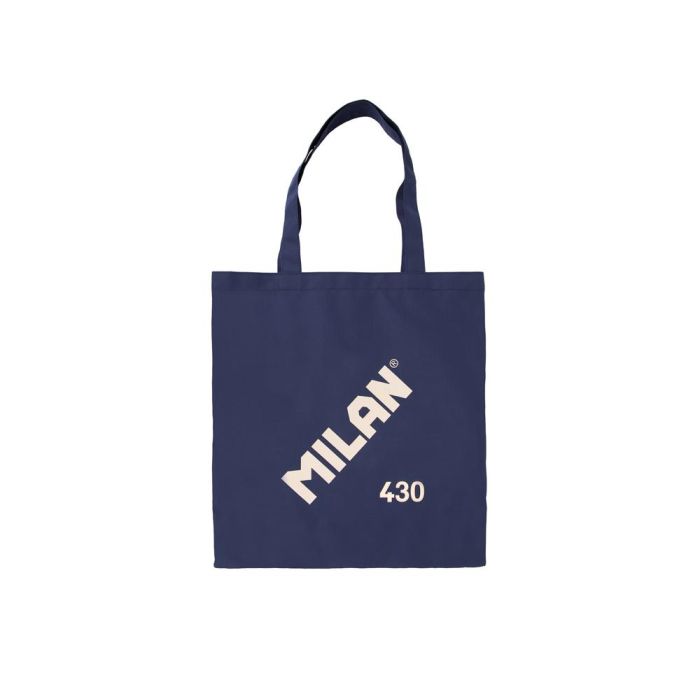 Bolsa Con Asas Milan Tote Bag Serie 1918 Color Azul Marino 380x410 mm