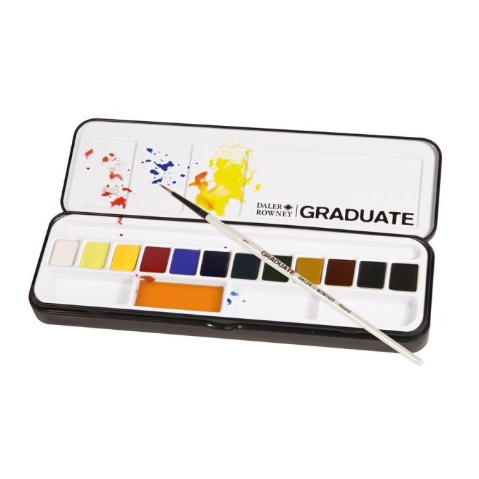 Acuarela Daler Rowney Graduate Caja Metal De 12 Unidades Colores Surtidos