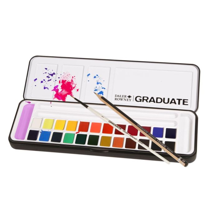 Acuarela Daler Rowney Graduate Caja Metal De 24 Unidades Colores Surtidos