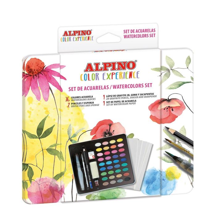 Alpino Acuarelas Color Experience Set Completo 36 Colores + Accesorios -Surtidos Alpino Acuarelas Color Experience Set Completo 36 Colores + Accesorios -Surtidos