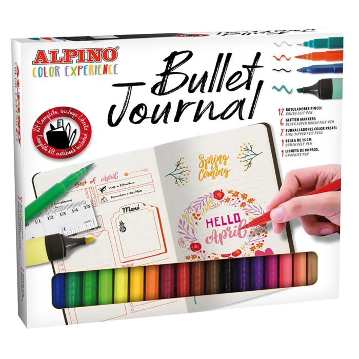 Alpino Rotuladores Bullet Journal Color Experience Kit Completo C-Surtidos Estuche 22 Piezas