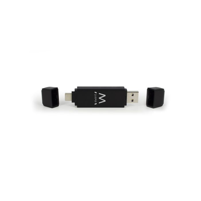 Ewent EW1075 lector de tarjeta USB 3.2 Gen 1 (3.1 Gen 1) Type-A/Type-C Negro 1