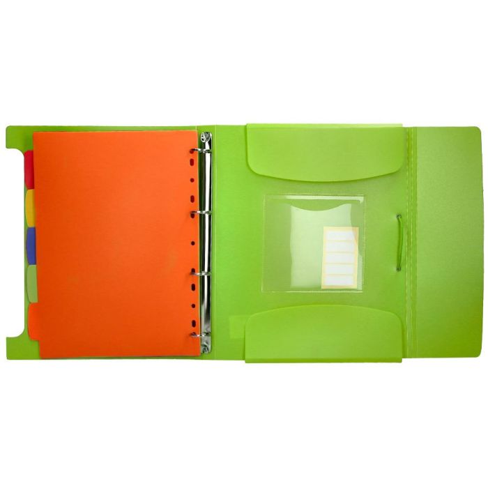 Carpeta Beautone 4 Anillas 25 mm Con 5 Separadores 3 Solapas Cierre Gomas Polipropileno Din A4 Color Verde 4 Carpeta Beautone 4 Anillas 25 mm Con 5 Separadores 3 Solapas Cierre Gomas Polipropileno Din A4 Color Verde 4