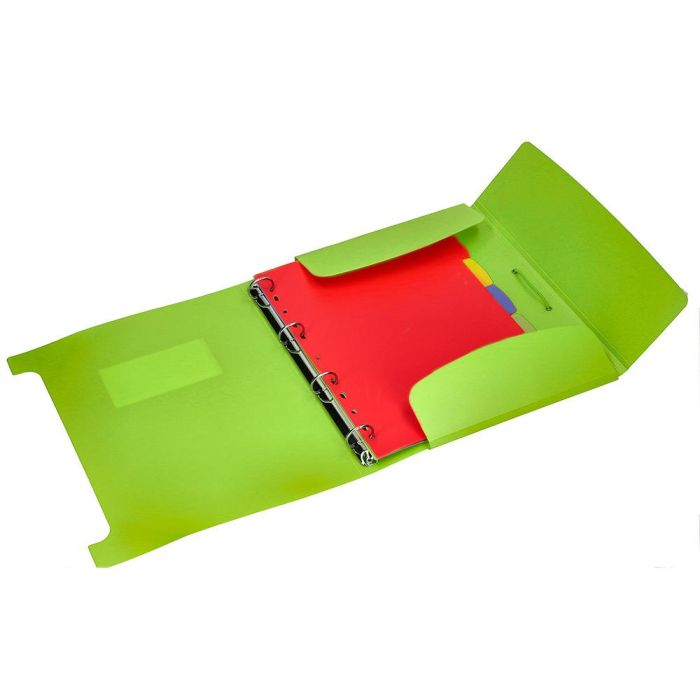Carpeta Beautone 4 Anillas 25 mm Con 5 Separadores 3 Solapas Cierre Gomas Polipropileno Din A4 Color Verde 5 Carpeta Beautone 4 Anillas 25 mm Con 5 Separadores 3 Solapas Cierre Gomas Polipropileno Din A4 Color Verde 5