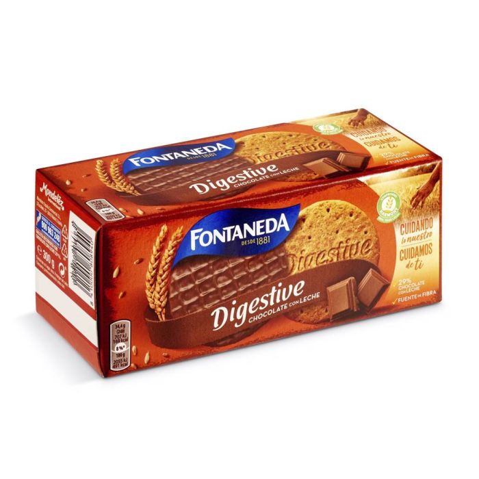 Galleta Fontaneda Digestive Chocolate Con Leche Fibra Caja De 300 gr 1