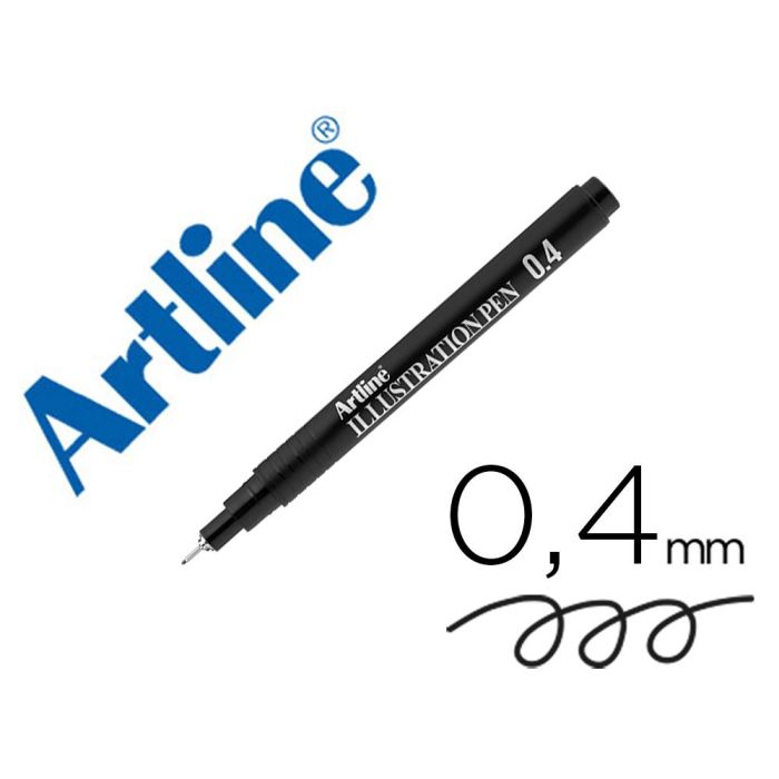 Rotulador Artline Calibrado Micrometrico Negro Illustration Pen Ek-284Iln Punta Poliacetal 0,4 mm 12 unidades