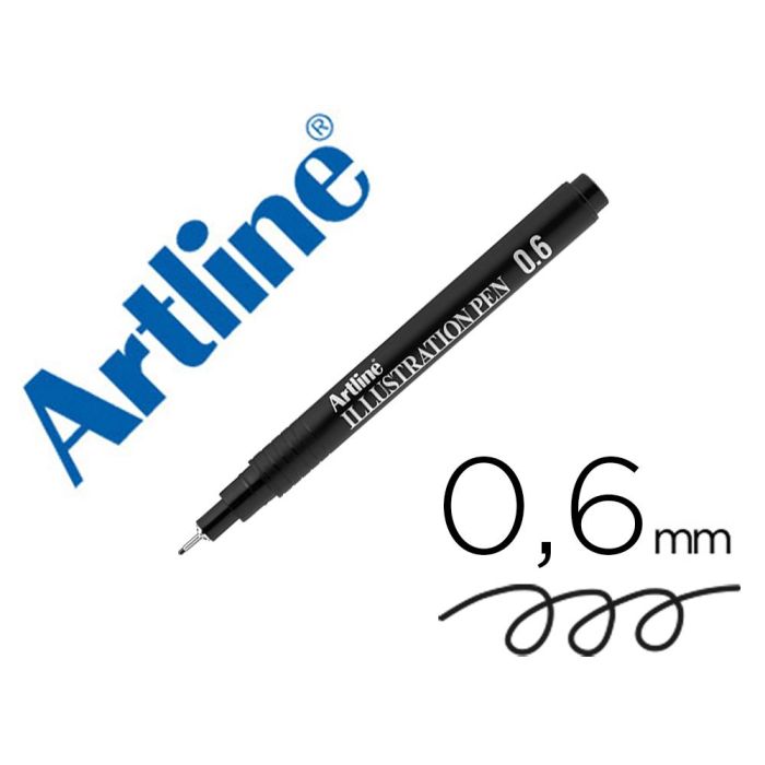 Rotulador Artline Calibrado Micrometrico Negro Illustration Pen Ek-286Iln Punta Poliacetal 0,6 mm 12 unidades