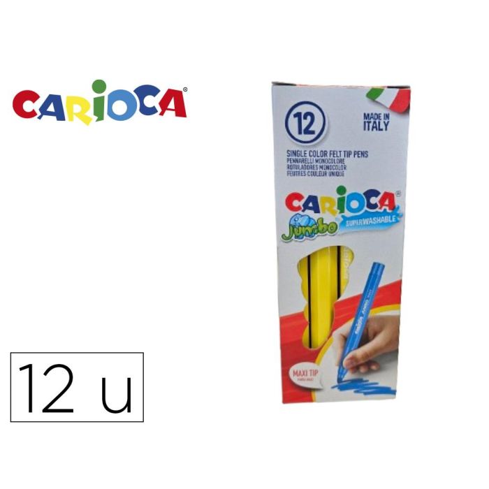 Carioca Rotulador Jumbo Punta Maxi Amarillo Caja 12 Ud