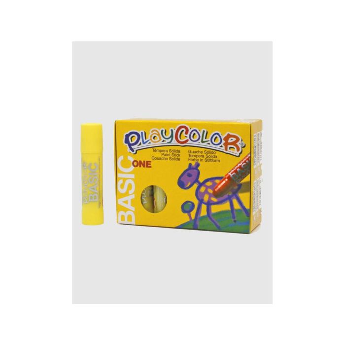 Tempera Solida Playcolor Basic One 10 gr Amarillo Caja De 12 Unidades 2