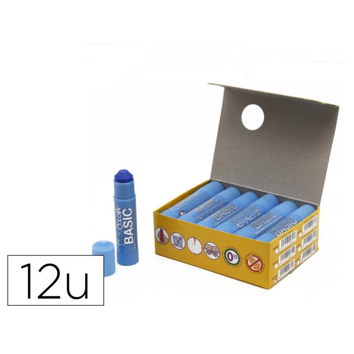 Instant Témperas Sólidas Basic One Barra 10 gr Caja 12 Unidades Azul Claro