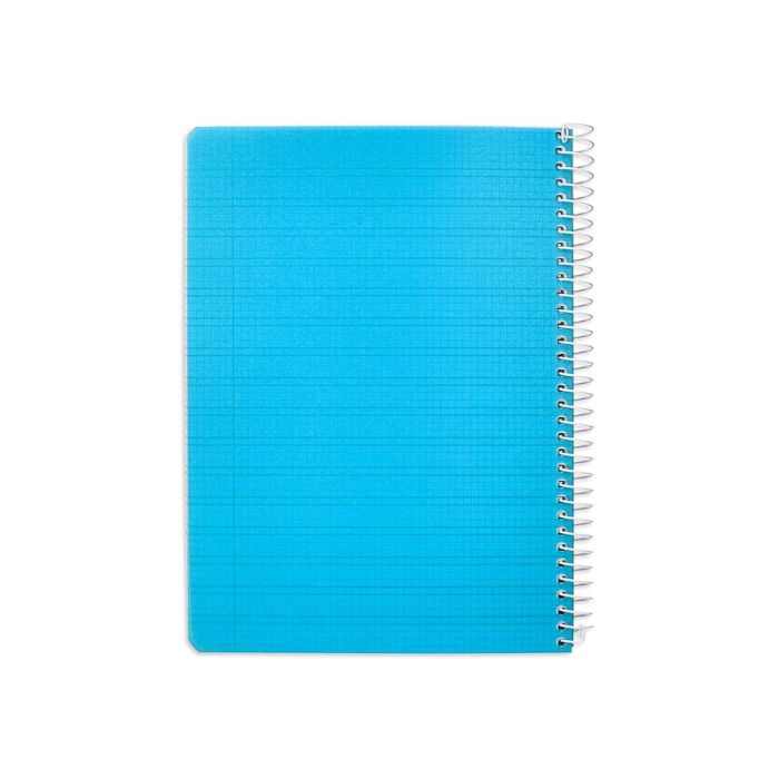 Cuaderno Espiral Liderpapel Din A5 Pautaguia Tapa Plastico 80H 90 gr Cuadro Pautado 3 mm Con Margen Color Azul 5 unidades 2