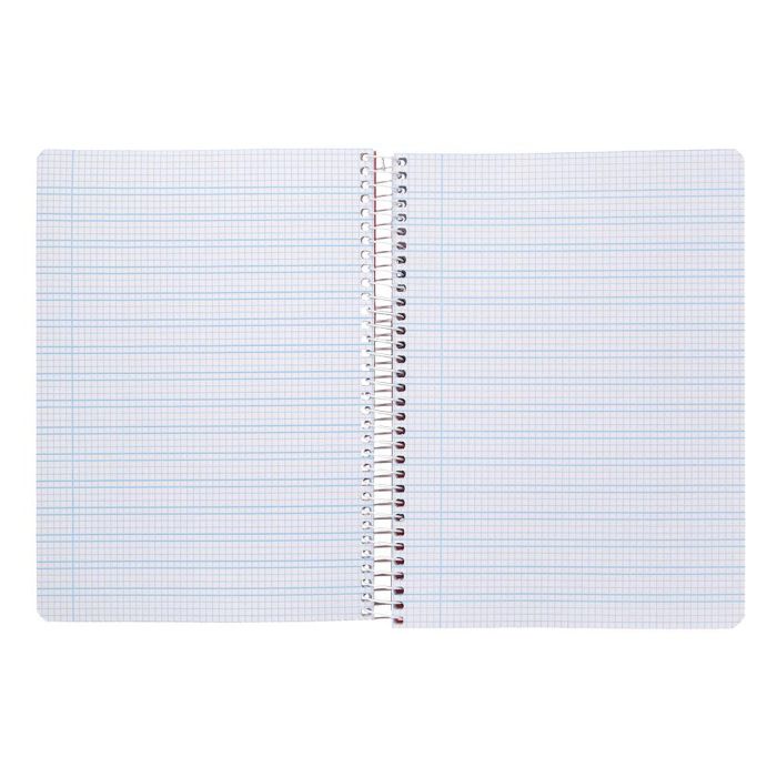 Cuaderno Espiral Liderpapel Din A5 Pautaguia Tapa Plastico 80H 90 gr Cuadro Pautado 3 mm Con Margen Color Azul 5 unidades 6