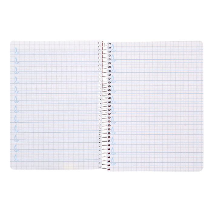 Cuaderno Espiral Liderpapel Din A5 Pautaguia Tapa Plastico 80H 90 gr Cuadro Pautado 4 mm Con Margen Color Azul 5 unidades 6