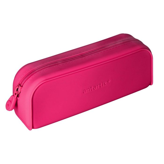 Bolso Escolar Portatodo Antartik Silicona Rectangular 185x50X75 mm Color Rosa Fucsia 3