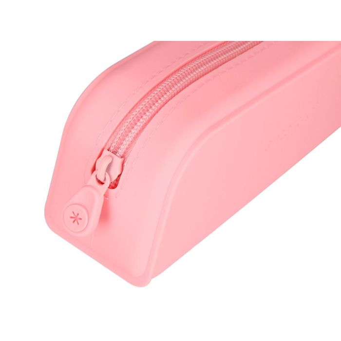 Bolso Escolar Portatodo Antartik Silicona Rectangular 185x50X75 mm Color Rosa Chicle 5