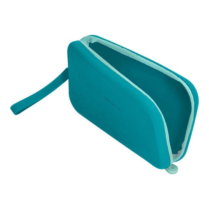 Bolso Escolar Portatodo Antartik Silicona Rectangular Plano Con Asa 190x120X25 mm Color Azul Turquesa 6