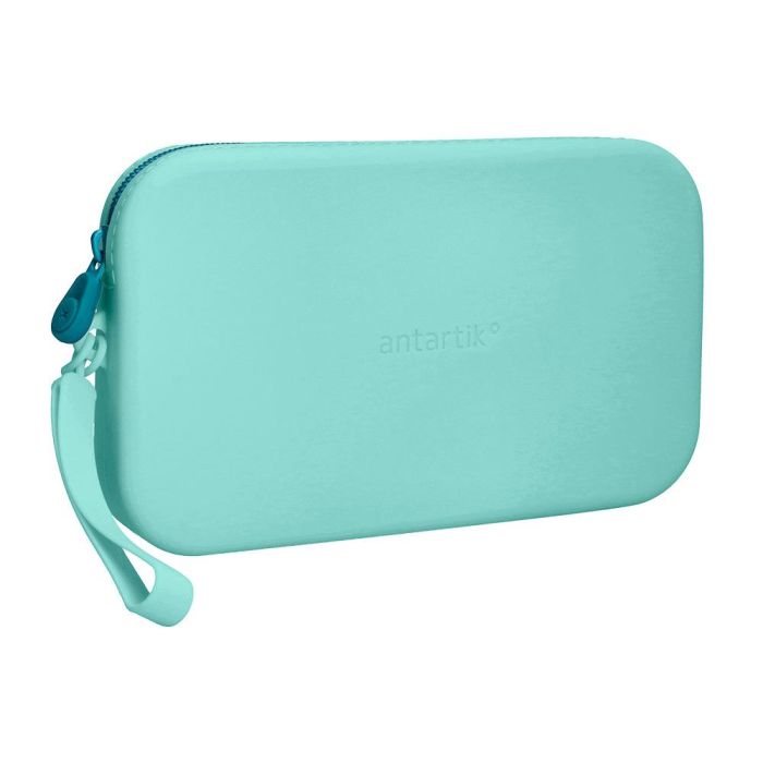 Bolso Escolar Portatodo Antartik Silicona Rectangular Plano Con Asa 190x120X25 mm Color Menta 2